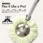 HOUZE - FLUX Tornado Spinning Mop (White | Grey | Refill)