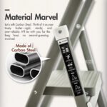 Stáli 4-Tier / 5-Tier Slim Carbon Steel Ladder With Wide Pedal